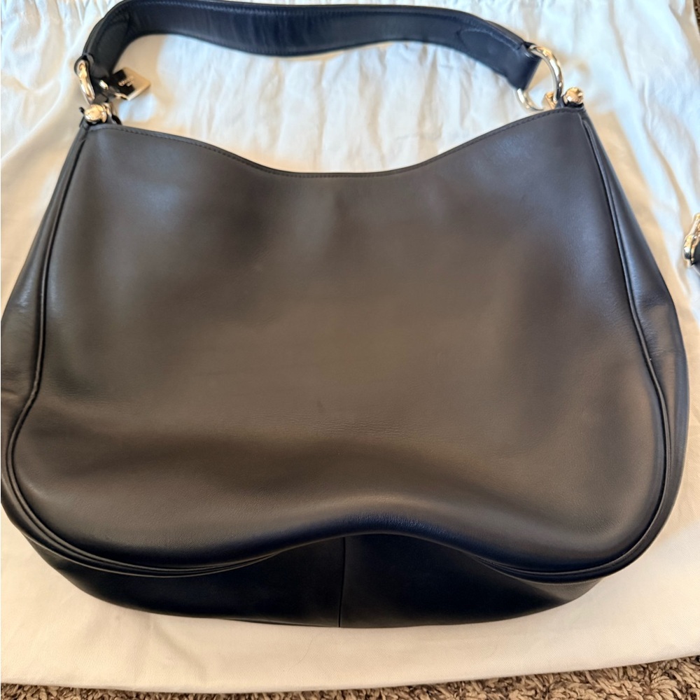 Coach 1941 Nomad Black Glovedhand Leather Hobo Bag - Picture 3 of 4